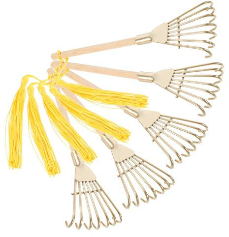 ibasenice 5 Stücke Mini Zen Rake Dekorative Miniatur Gold Handwerk Rake Weihrauch Asche Für Sand Spielen