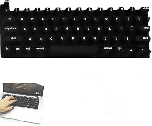 Película de teclado para arte de uñas, película de teclado de tamaño completo, cubierta de teclado para uñas largas, funda protectora de teclado elevada de silicona para arte de uñas, funda de teclado