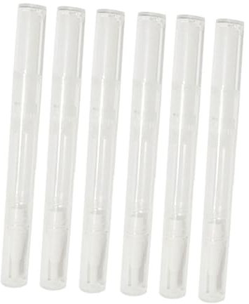 Healeved 6 Pezzi Penne Trasparenti Vuote Per Olio Per Unghie Con Punta Pennello Applicatori Per Cosmetici Lucidalabbra Olio Per Unghie Essenziali