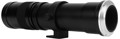 Cuifati 420 Till 800mm F8.3 Till F16 Tele -zoomobjektiv, Manuell Fokuskameralins Optisk Glas All Metal Construction, för RF Mount Mirrorless Camera (BLACK)