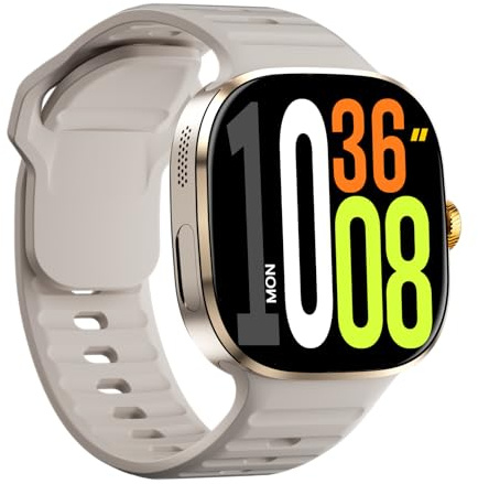 Smartwatch con display da 2,4 pollici, impermeabile IP67, batteria 2100 mAh, supporto scheda SIM, fitness tracker, bianco e nero