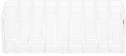 MOTHNUR Caja Organizadora de Pintalabios y Herramientas de Uñas 27 Compartimentos Transparente 230x83x75 Mm para Almacenamiento en Tocador y Vitrina Cosmética