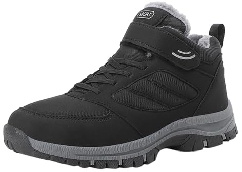 Generico stivaletti uomo Stivaletti Uomo Invernali Caldo Impermeabili Elastico Comodi Ed Eleganti Stivali Invernali Classic Chukka Boots Biker Da stivaletto invernale