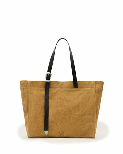 AllSaints Haven Suede Tote Biscuit Brown One Size