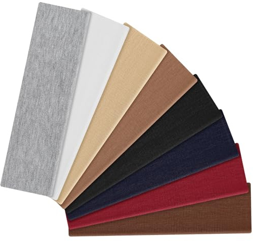 AWUMBUK Fascia Capelli Donna Uomo, 8 Pezzi Fasce Per Capelli Donna Elastica Antiscivolo Headband Sport Yoga Fitness Fascette Capelli Unisex Accessori Per Capelli