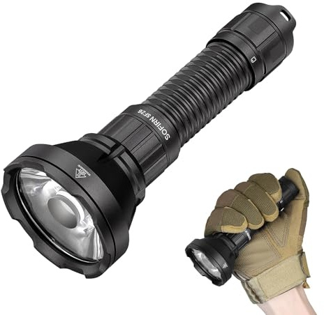 Sofirn SF26 Linterna Táctica 2000 lm, 964 m Largo Alcance Linterna LED, Interruptor Trasero Táctico y Acceso Rápido a Estrobo, USB-C Recargable, IPX8 para Outdoor, Caza, Seguridad