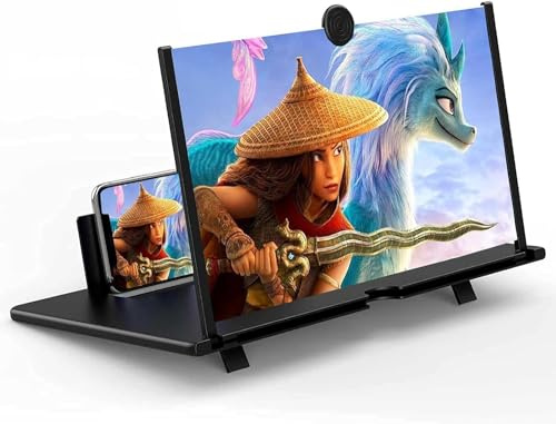 BAONUO Phone Screen Magnifier 18 Zoll, HD Mobile Phone Amplifier with Foldable Stand Holder, Movie Screen Magnifying Design Screen Amplifier, for All Smartphone