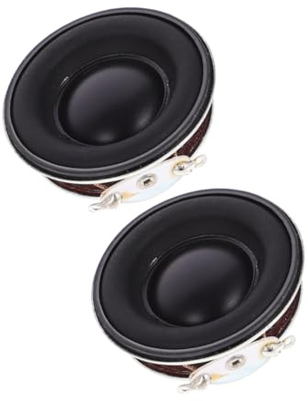 EXCEART 2 Pezzi Kit di Sostituzione Altoparlante Bordi in Gomma e Metallo, Unità Bassi Profondi 40mm per Impianto Stereo Auto e Casse Audio Desktop