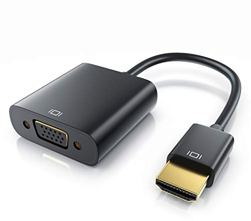 CSL - Full HD HDMI auf VGA Adapter inkl. Audio-Übertragung Line Out - Konverterkabel - bis zu 1080p HDTV Unterstützung - digital zu analog - schwarz