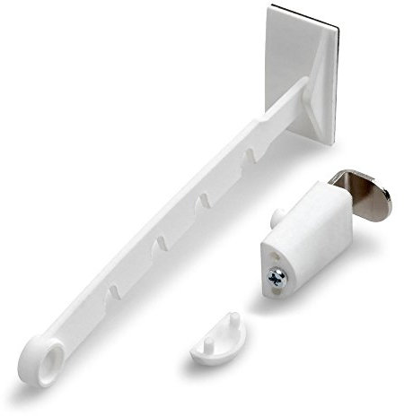 Easy-Shadow - 3 Stück Kipp-Regler für Fenster Fensterfeststeller mit Klemmträger zum Einstellen der Fensteröffnung - weiß