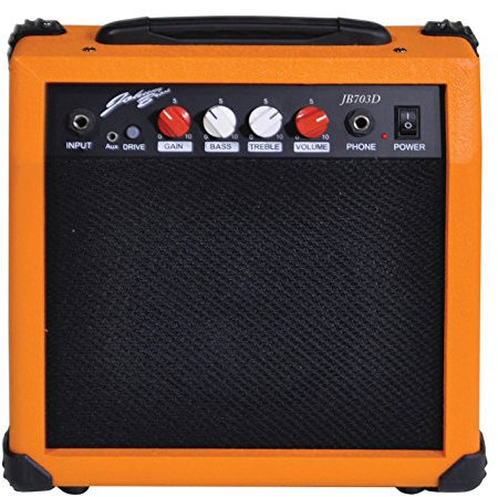 Johnny Brook 20W Portable Guitar Amplifier for Electric and Electro Acoustic Guitars (Orange)