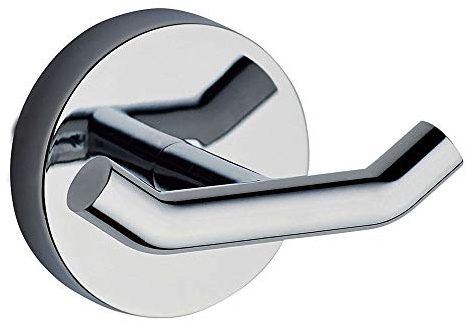 Kibath 456423, accessorio design ME appendiabiti bagno finitura cromo lucido opzioni di posizionamento: con viti/con adesivo 3m