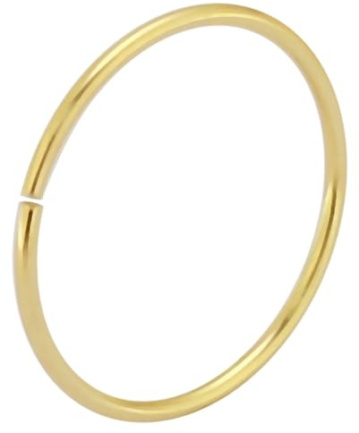 Monster Piercing Nasenring, 14 Karat Gold, 22 Gauge, nahtlos, durchgehend