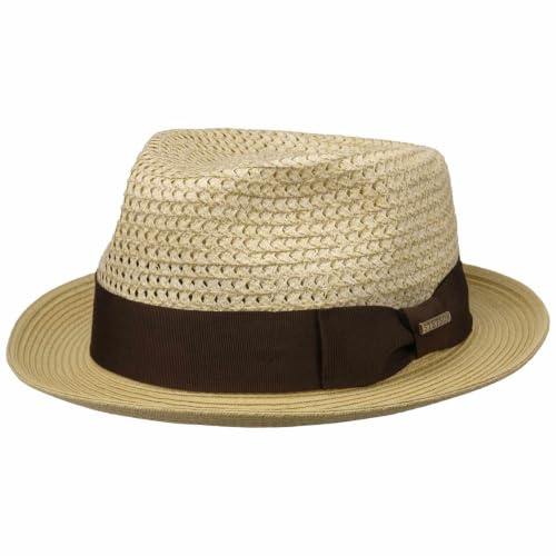 Stetson Weave-Mix Toyo Strohhut Player-Hut Damen Herren Frühjahr Sommer Natur-beige XL (60-61 cm)