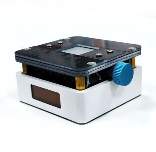 ISTOVO 1 Stück CPU-Heizplattform Schwarz & Legierung+Kunststoff 54x54x30mm für Mobiltelefon PCB Motherboard Chip CPU Heizkleber Entfernung Lötzinn Entfernung BGA Reparaturwerkzeug