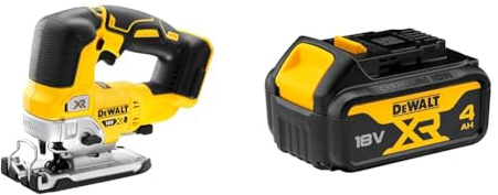 DEWALT DCS334N-XJ Cordless Jigsaw - XR 18V Brushless Yellow - Bare Unit + DEWALT Battery