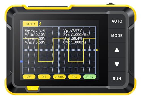 DSO152 Handheld Digital Oscilloscope Kit, Portable Automotive Oscilloscope with 200kHz Bandwidth, 2.5 MS/s Sampling Rate, Auto/Normal/Single Trigger Function