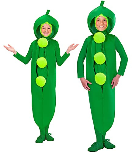 W WIDMANN MILANO Party Fashion - Costume da bambino Pisello | Costume da fagiolo verde per Carnevale e feste a tema