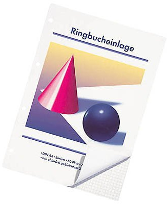 Ringbucheinlagen Kugel und Kegel A4 liniert 50 Blatt VE 10 Stück