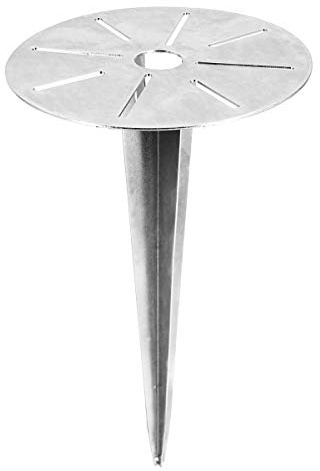 LED Universum - Universal Erdspieß Metall verzinkt 35cm hoch, 18,5cm Durchmesser für Wegeleuchten (1 Stück)
