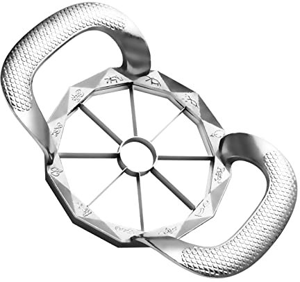 Affettatrice per mele a 8 lame, in acciaio inox, taglierina per mela ultra affilata, divisore per mele fino a 10 cm