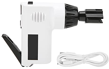 Gitarren Saitenwickler, Saitenkurbel Elektrisches Snarenwinder Restringing Tool Multifunktionaler Saitenschneider für Banjo Gitarren Bass Mandoline Ukelele 2, 7‑4, 3V(Weiß)