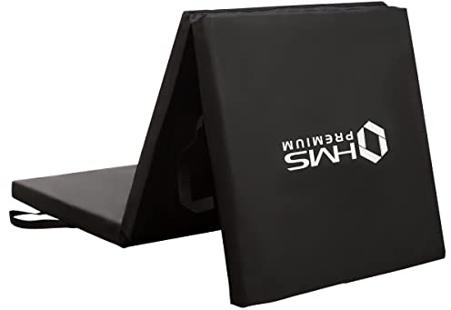 Materassino da ginnastica pieghevole da 180 x 60 x 5 cm, nero