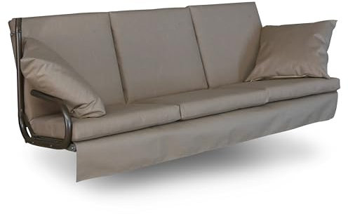 Angerer Freizeitmöbel GmbH Hollywoodschaukel Auflage Sun - passend für viele 3-Sitzer Hollywoodschaukeln - Schaukelauflage Made in Germany (Taupe)