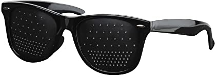 Gafas Genéricas Pentagonales Negro con Perforaciones para Adultos Unisex