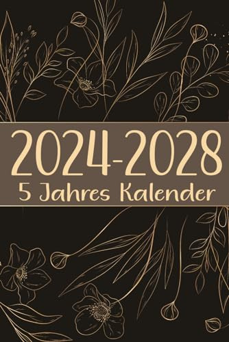 5 jahres kalender 2024-2028: 60 Monate von Januar 2024 bis Dezember 2028 | 5 Jahres Monatsplaner Kalender, 1 Monat auf 2 Seiten | 6 x 9 Zoll ( 15.24 x 22.86 cm ) 162 Seiten.