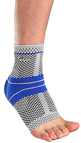 FußBandage Sprunggelenk,Bandage FußGelenk 3D-elastische Silikon-Knöchel-Stützklammer Fitness Kompression Anti-Verstauchung Schutz Basketball Fußball Tennis Fitness Knöchelschutz Atmungsaktive ( Color