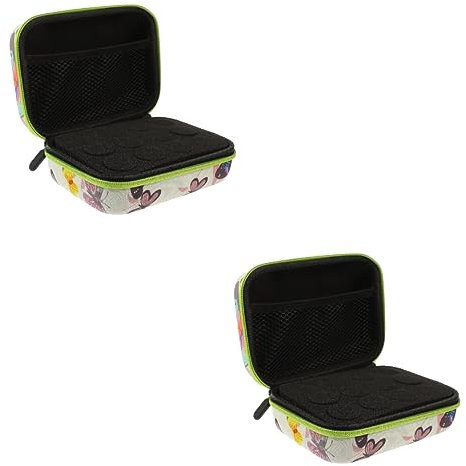 minkissy 2piezas Estuche Portátil para Botellas De Aceite Esencial Capacidad para Frascos De Diseño De Oxford Resistente y Flexible para Organización y Transporte De Aceites Esenciales y