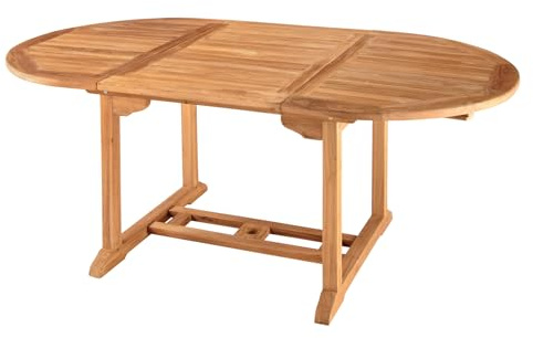 Gartentisch EMPIRE TEAK 180cm - natur - Teakholz - Ausziehbar robust | Wetterfest, langlebig, natürliche Optik, erweiterbar, Outdoor-Tisch, massiv