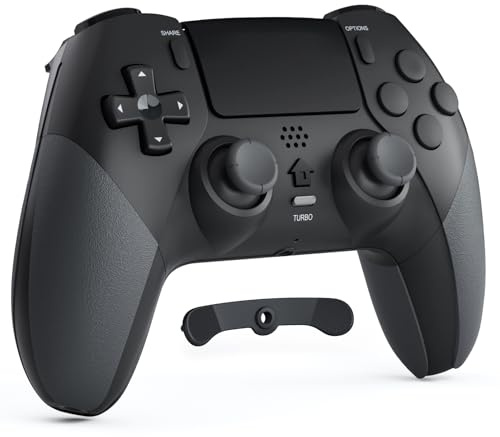 CHEREEKI Wireless Controller for PS4 with 2 Macro Buttons, 3.5mm Audio and Turbo Function, 6-Axis Motion Control, Dual Vibration, Gamepad Joystick for PS-4, Compatible with PS-4, Slim, Pro