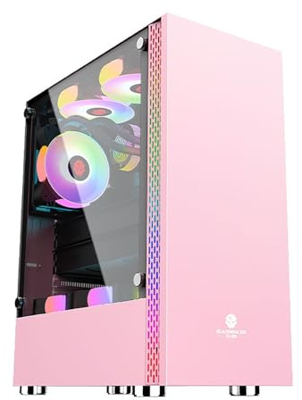 Boitier ATX Boîtiers D'ordinateur, Boîtier De Jeu PC De Taille Moyenne ATX/M-ATX/ITX - Port E/S Avant USB 3.0 - Panneau Latéral en Verre Trempé - Ventilateur À Ouverture Colorée Inclus (Size : No Fan