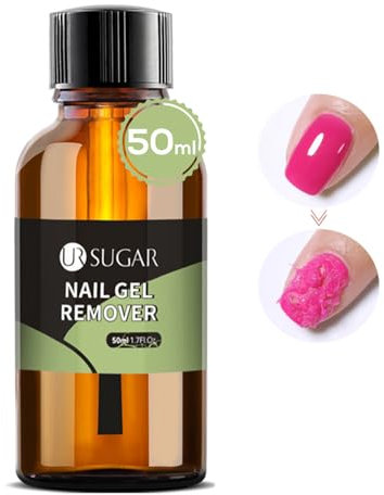 UR SUGAR 50ml Dissolvant Vernis à ongles Remover, Vernis Semi Permanent Remover Magic Peut Simplement et Rapidement Enlever Gel Vernis à Ongles, Remover Ne Blessera pas les Ongles