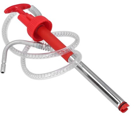 Compact Hand Fuel Transfer Pump with 50in Hose, Portable HandHeld Water Transfer Pump, Easy to Use Oil Drum Pump for Engine Oil, Gear Oil, Transmission Fluid, Car Additives