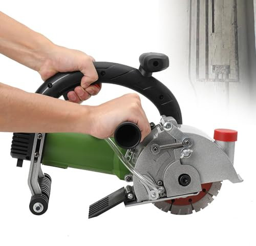 ERSINIAN Rainureuse Murale électrique Industrielle, Coupe-béton, Profondeur de rainure 37 mm, Largeur 50 mm, 7 000 TR/Min, Coupe-Brique pour carrelage en marbre pour Une Coupe de rainure de précision
