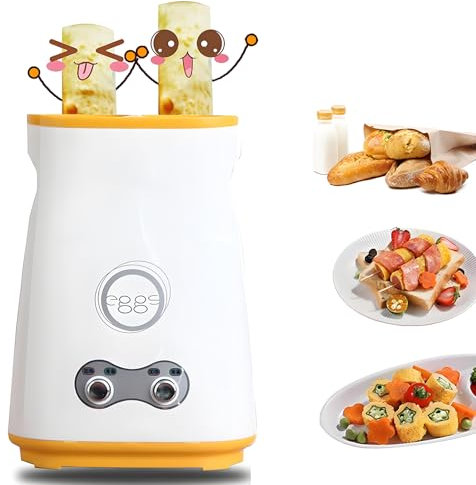 Electric Egg Roll Machine, Automatic Double Egg Omelette Diy Breakfast Hot Dog Rolls Maker Egg Cooker, Independent Temperature Control, Non-stick Cup, Egg Boilers For Sausage Rolls Maker white