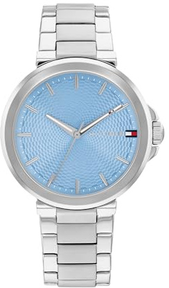 Tommy Hilfiger Uhr mit DREI-Zeiger-Quarzwerk für Damen mit Silbernem oder Goldenem Edelstahlarmband