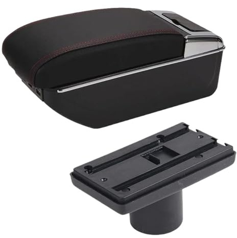 Reposabrazos para Seat Ibiza 6j 6L, para Compartimento Central con cenicero retráctil portavasos de Doble Capa y pasamanos USB