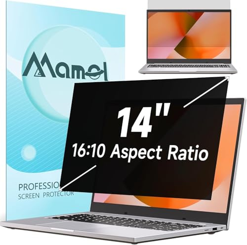 Mamol 360° Privacy Screen for Laptop14 Inch 16:10, 4-Way Computer Monitor Privacy Shield, Matte Anti Glare Blue Light Filter Compatible with Lenovo Hp Dell Acer Asus Thinkpad Envy Xps