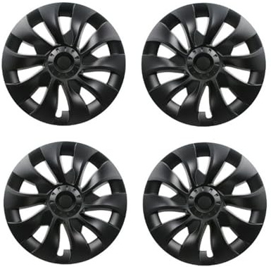 Für Tesla Für Modell 3 2018-2023 4PCS 18 Zoll Radkappe Ersatz Radkappe Volle Felgenabdeckung Rad Radkappe Abdeckung Zubehör(L-R Matte Black)
