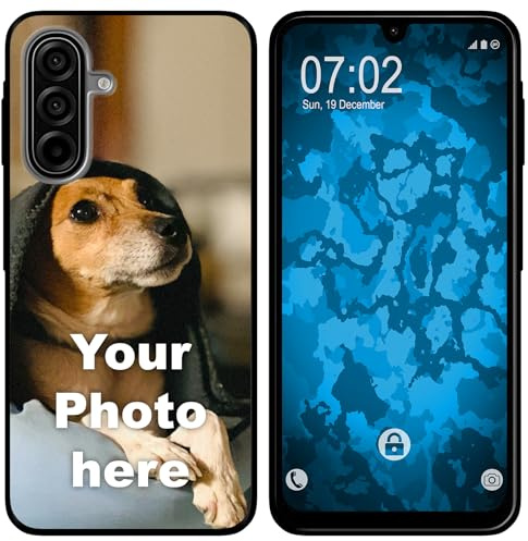PhoneNatic personalisierte Handyhülle für Samsung Galaxy A17 Custom Case Schwarz zum selbst gestalten mit eigenem Foto Bild Text individuell