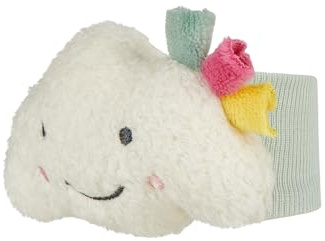 Sterntaler Armrassel Wolke, Baby-Spielzeug für Hände, elastisches Bündchen, leicht anzuziehen, Rassel zum Spielen und Greifen, 7,5×5×3 cm, ecru