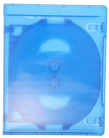 FESTFENDS Custodia per CD - Custodie vuote per CD musicali, contiene 10 dischi - Scatola porta dischi trasparente blu da 6,7x5,3 - Organizzatore protettivo per esporre album, giochi e
