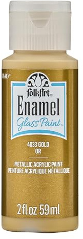 Folk Art Emaille-/Bratenspritze Farbe Gold-metallic