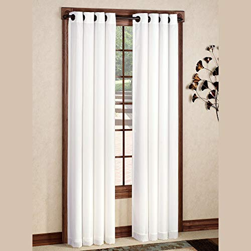 Commonwealth Home Fashions 70490-109-001-84 Thermavoile Rhapsody Lined Grommet Panel 5 4 x 84 in.44; White