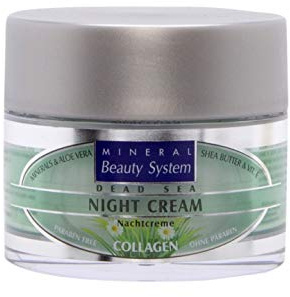 Kollagen Nachtcreme Mit Totes Meer Mineralien, 50 Ml By Mineral Beauty System– Anti Falten, Anti Aging, Feuchtigkeitsbehandlung Gesichtscreme Für Männer Und Frauen