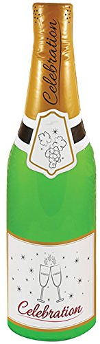 Spassprofi Aufblasbare Champagner Flasche ca. 73cm Champagnerflasche Sekt Sektflasche
